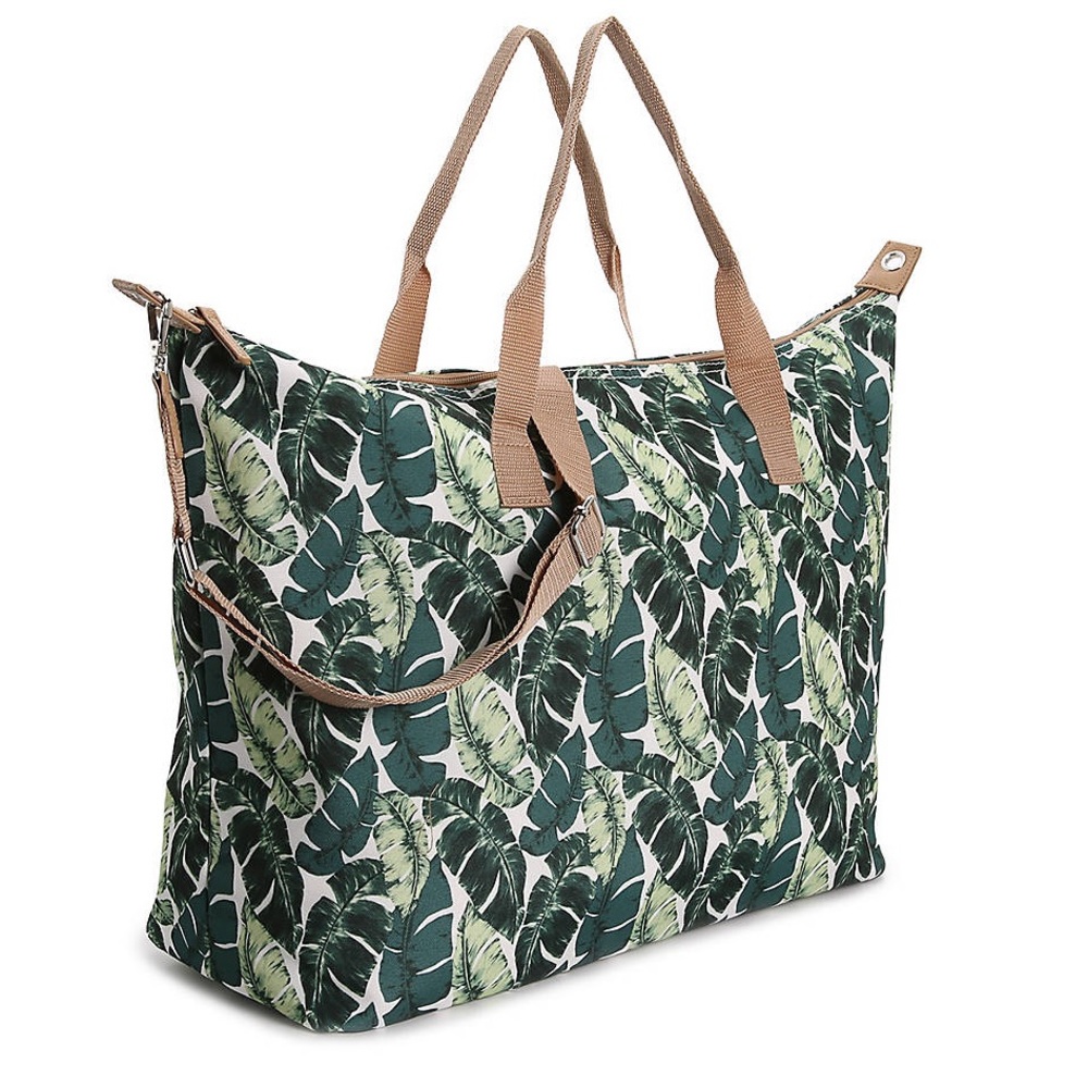 DSW Kellie & Katie Weekender Bag 🌴 Green & Tan - Picture 9 of 10